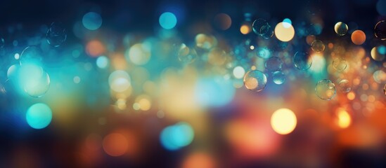 Obraz premium Colorful bokeh background with soft blurred lights creating a dreamy and vibrant atmosphere for design and creative projects