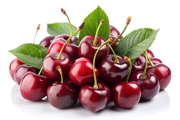 cherries isolated on white