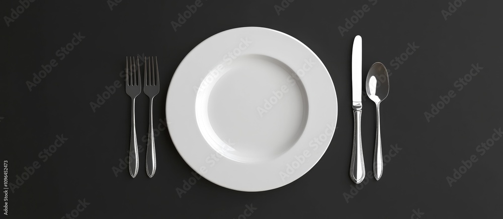 Aufkleber elegant christmas table setting with silverware arranged on a white plate showcasing festive dining 