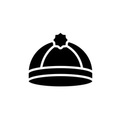 Beanie icon Thin line flat illustration