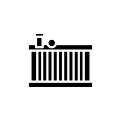 Car radiator Icon Thin line flat illustration