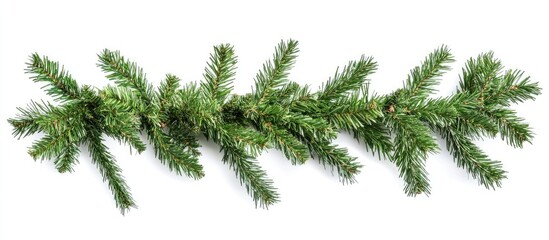 Evergreen fir tree garland for Christmas decoration enhancing New Year's and holiday home decor ambiance