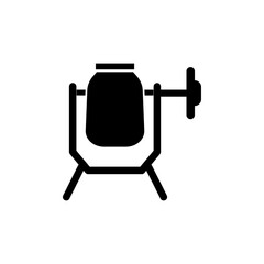 Cement mixers icon Thin line flat illustration