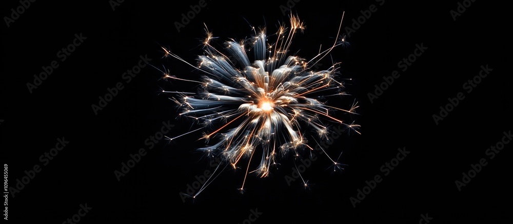 Aufkleber vibrant close-up of festive fireworks against a dark background creating a stunning abstract holiday