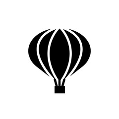 Hot air balloon icon Thin line flat illustration