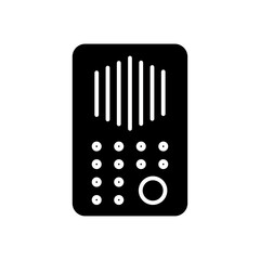 Intercom icon Thin line flat illustration