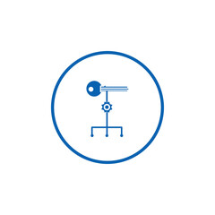 Key factor icon Thin line flat illustration