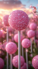 Pink Cake Pops: A Delightful Artistic Display