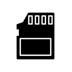 Memory card icon Thin line flat illustration