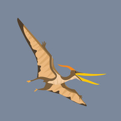 Fototapeta premium Pteranodon Dinosaur Carnivore Large flying reptile eats fish found near coastal areas