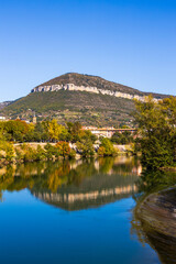 Pouncho d’Agast Overlooking the Tarn Valley at Millau Seen from the Ancient Mill of the Pont Vieux