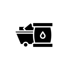 Raw material icon Thin line flat illustration