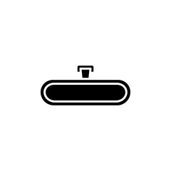 Rear mirror icon Thin line flat illustration