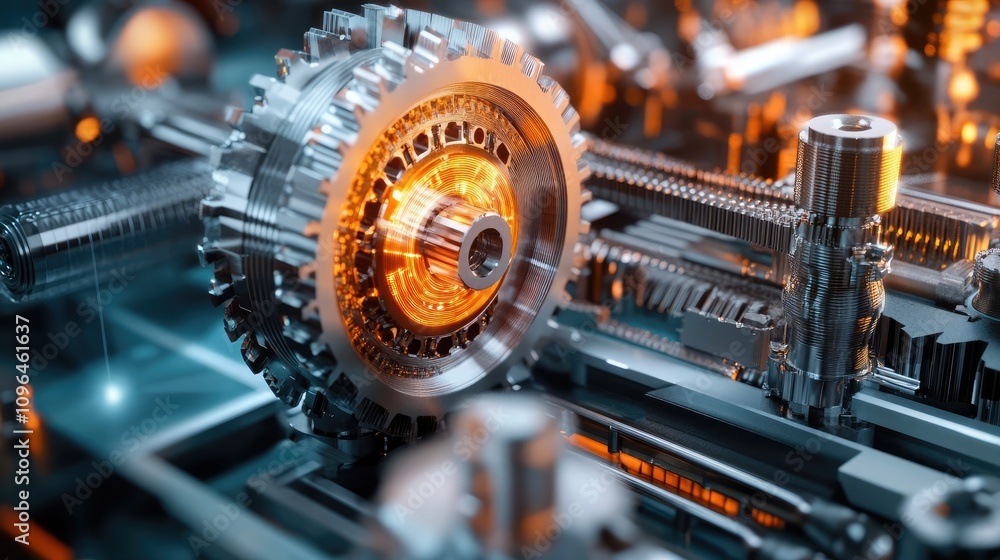 Poster cad software concept featuring generative design of industrial 3d models for manufacturing