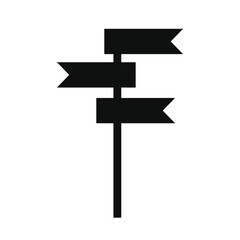 Signpost icon Thin line flat illustration