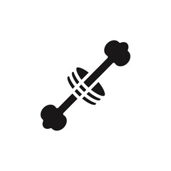 Strong healthy bones icon Thin line flat illustration