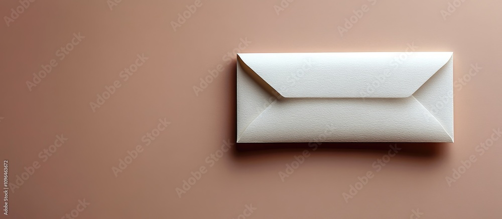 Aufkleber Minimalistic envelope on a textured background perfect for greeting card design or promotional messaging with ample copy space