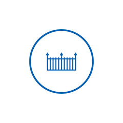 Yard icon Thin line flat illustration