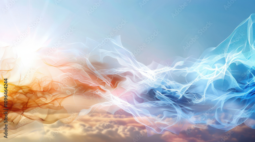 Poster visualizing quantum probability clouds through geometric wave functions in mathematical physics usin