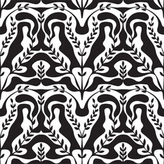 black and white seamless pattern