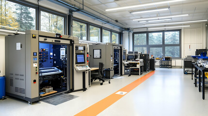 Fototapeta premium Industrial Testing Facility with Advanced Equipment