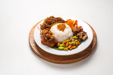 Indonesian Mixed Rice (Nasi Campur)