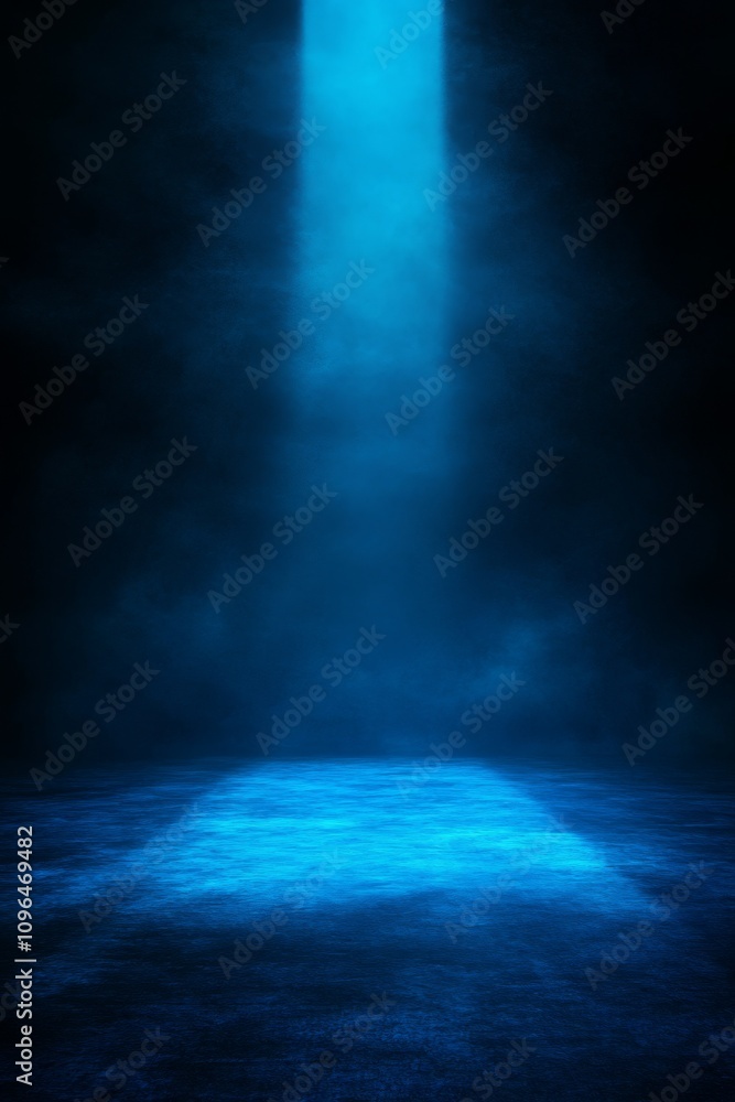 Poster this stunning abstract background features deep blue tones and a dark vignette, ideal for studio ban