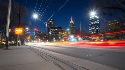 Fototapeta premium traffic in the city at night