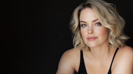 Fototapeta premium Portrait of a cool blonde, beautiful woman