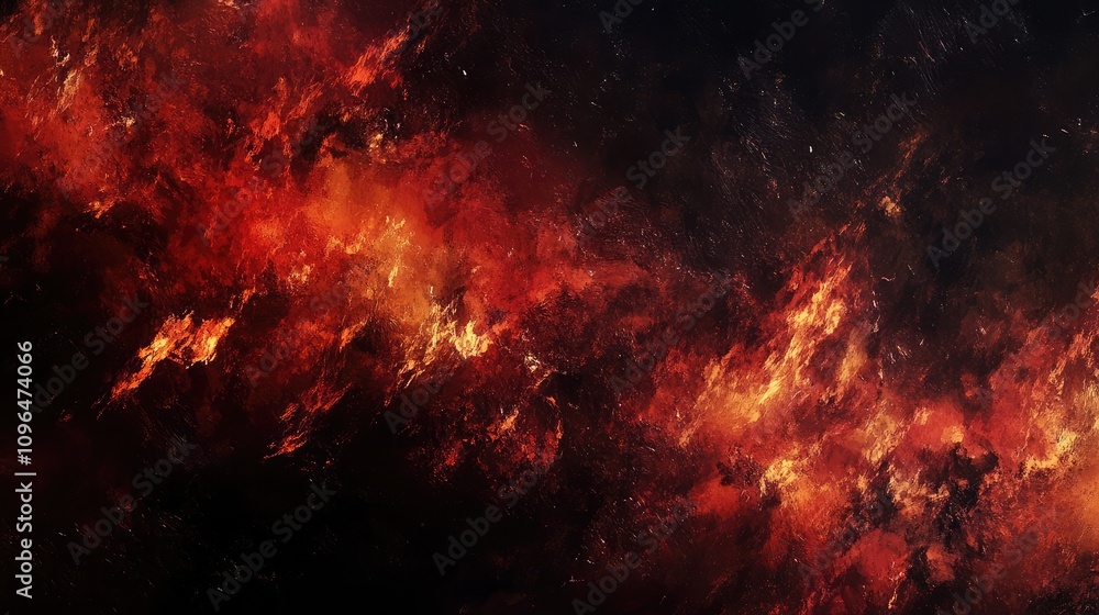 Poster fiery blaze textures creating an intense background