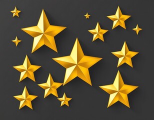 Fototapeta premium golden stars on black background