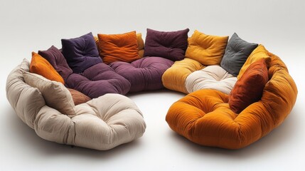 Multicolored Modular Sofa: A Stunning Piece of Modern Furniture Design