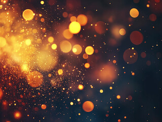 Fototapeta premium Abstract Bokeh Background with Golden Lights. Concept of Celebration, Festive, and Sparkle.