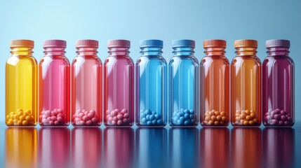 Vibrant Medicine Bottles