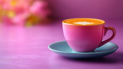 Elegant Pink Latte Art