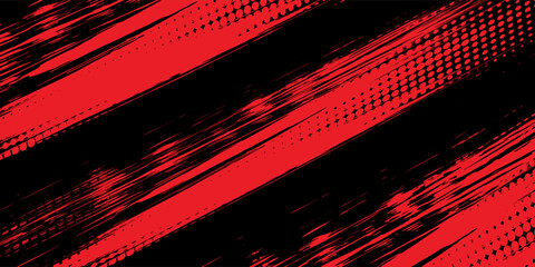 Black and red abstract grunge background with halftone style.