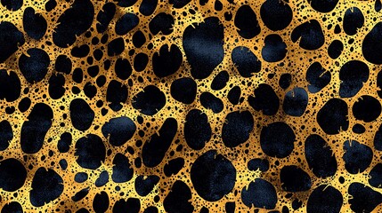 Seamless pattern Gold and Black Abstract Seamless Pattern