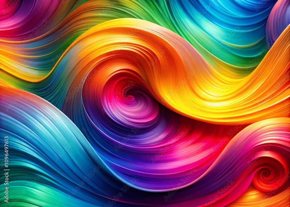 Poster Abstract Colorful Background with Swirling Waves of Color Creating a Dynamic Visual Experience for Artistic and Creative Projects