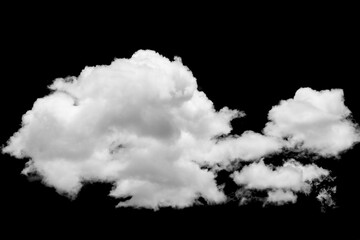 White cloud abstract on black background