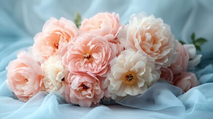 Obraz premium Delicate Pink and White Flower Arrangement