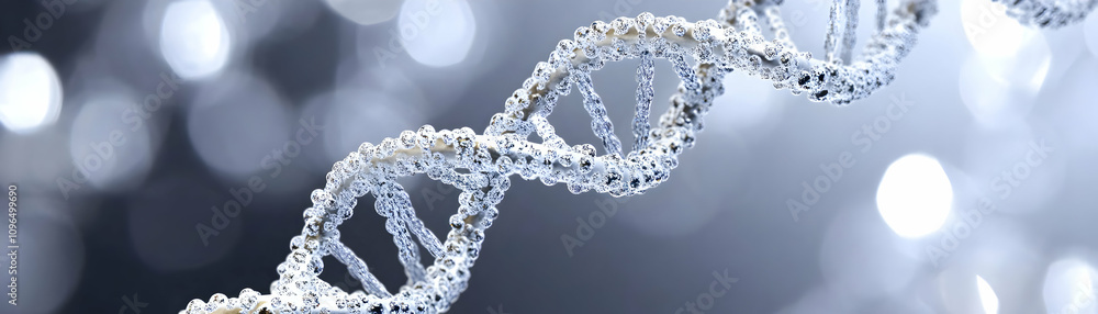 Poster 3d render of a dna double helix, abstract background image