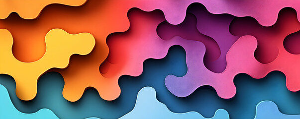 Abstract Colorful Papercut Background Design