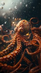 Fototapeta premium Majestic Octopus Underwater