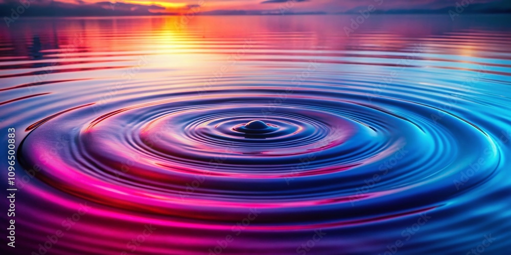 Poster abstract gradient waves in blue and pink: softly textured surface with ripple effects captured using