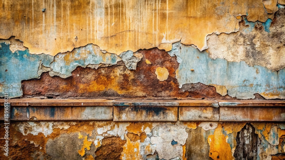 Poster abstract grunge texture with distressed borders and rough edges for architectural backgrounds and de