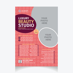 Beauty parlor flyer design template