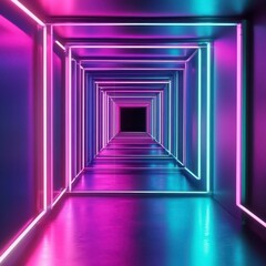 Neon Tunnel - Futuristic Architecture
