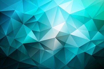Fototapeta premium Abstract Polygonal Background with Vibrant Turquoise Shades for Modern Minimalist Photography, Geometric Design, and Artistic Decor