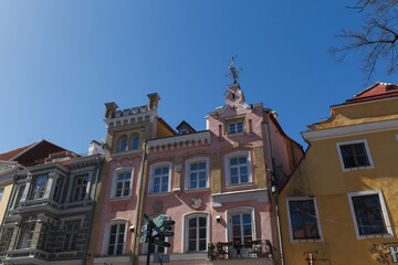 TALLINN, ESTONIA - APRIL 29, 2024: Old town street view