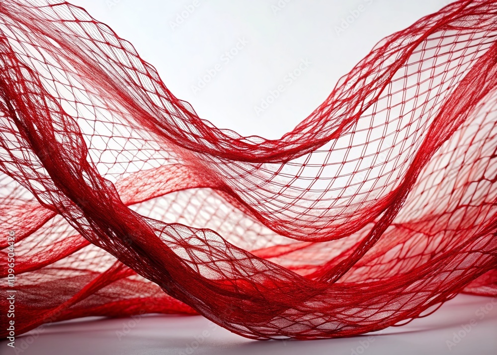 Aufkleber abstract red net design on white background for artistic backdrops and wallpapers featuring unique p